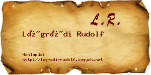 Légrádi Rudolf névjegykártya